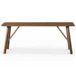 Walnut Solid Wood Bench with Mid-Century Modern Design
