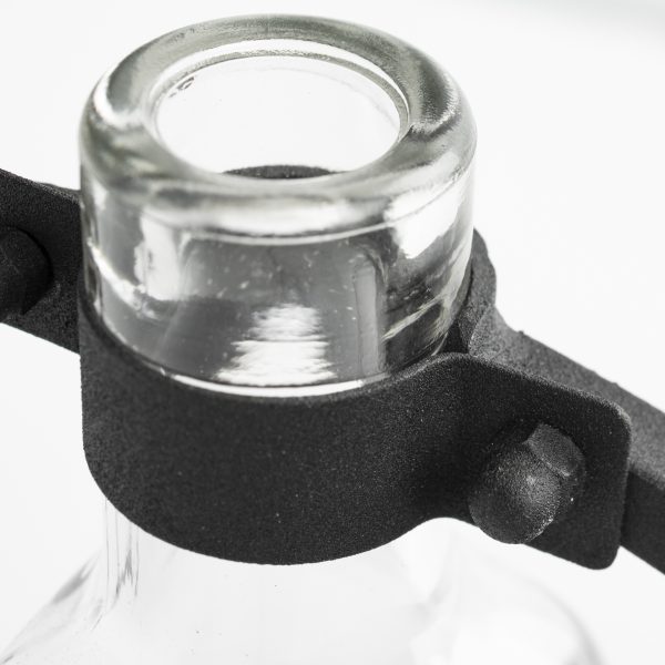 Monica I Short Black Metal Glass Bottle Vase 7