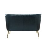 Monica Turquoise Faux Leather Tufted Armless Wingback Loveseat 9 Monica Turquoise Faux Leather Tufted Armless Wingback Loveseat
