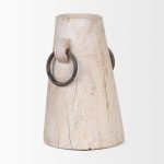Monique Large Light Brown w/ Handles Wood Pot