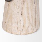 Monique Large Light Brown w/ Handles Wood Pot