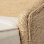 Monmouth 30.5" Seat Height Cream/Beige Fabric Seat Brown Wood Frame Bar Stool