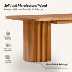 Monroe Acorn Mid-Century Modern Dining Table with Storage Drawer 9 Monroe Acorn Mid-Century Modern Dining Table with Storage Drawer
