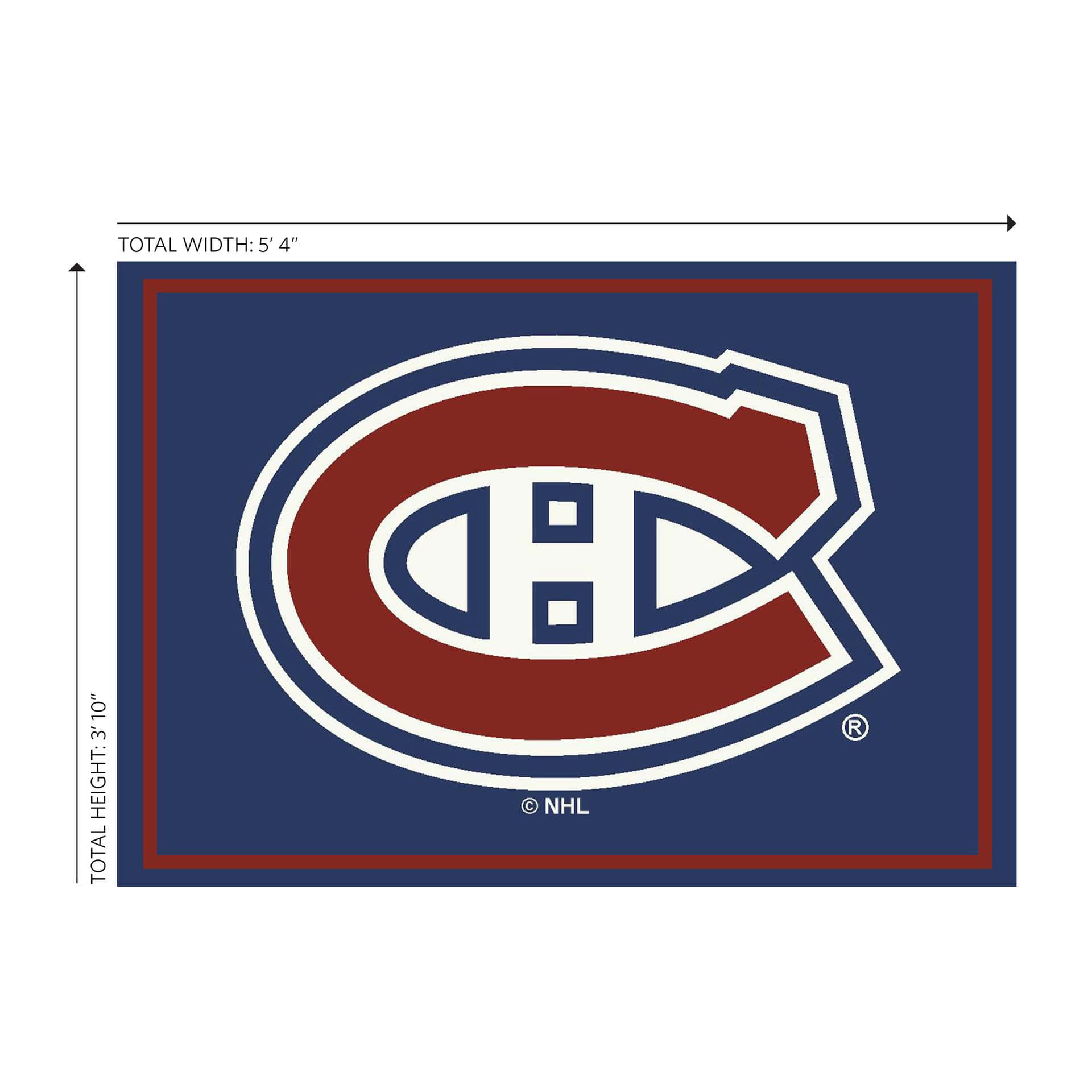 Montreal Canadiens 4x6 Spirit Rug 3 Montreal Canadiens 4x6 Spirit Rug - Image 3