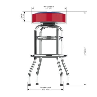 Montreal Canadiens Chrome Bar Stool