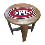 Montreal Canadiens Oak Barrel Table 6 Montreal Canadiens Oak Barrel Table