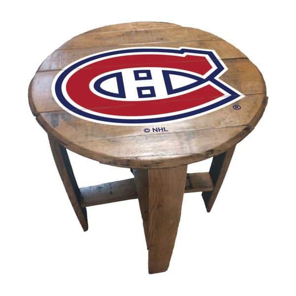 Montreal Canadiens Oak Barrel Table 2