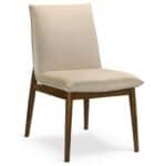 Beige Velvet Mid-Century Modern Dining Chair (Set of 2) 12 Beige Velvet Mid-Century Modern Dining Chair (Set of 2)