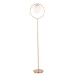 Moon Contemporary Gold Metal Frosted Glass Floor Lamp 29 Moon Contemporary Gold Metal Frosted Glass Floor Lamp