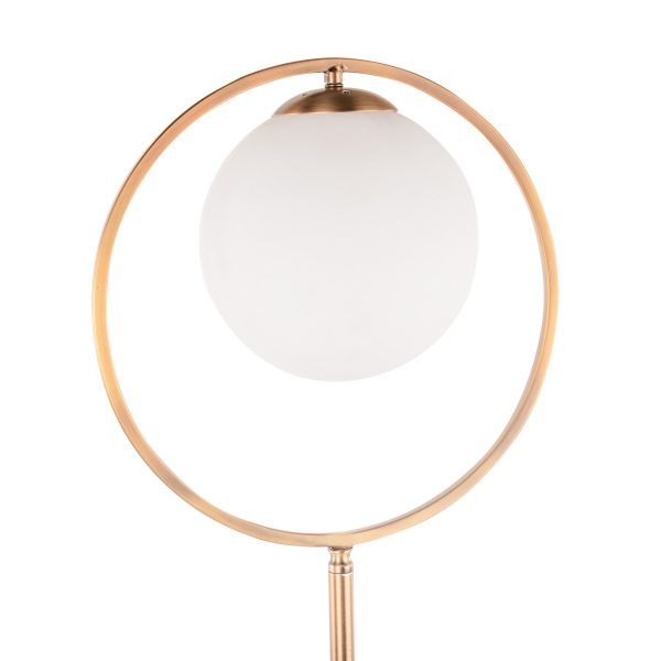 Moon Contemporary Gold Metal Frosted Glass Floor Lamp 12