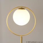 Moon Contemporary Gold Metal Frosted Glass Floor Lamp 21 Moon Contemporary Gold Metal Frosted Glass Floor Lamp