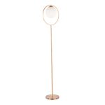 Moon Contemporary Gold Metal Frosted Glass Floor Lamp 24 Moon Contemporary Gold Metal Frosted Glass Floor Lamp