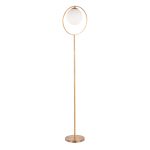 Moon Contemporary Gold Metal Frosted Glass Floor Lamp 27 Moon Contemporary Gold Metal Frosted Glass Floor Lamp