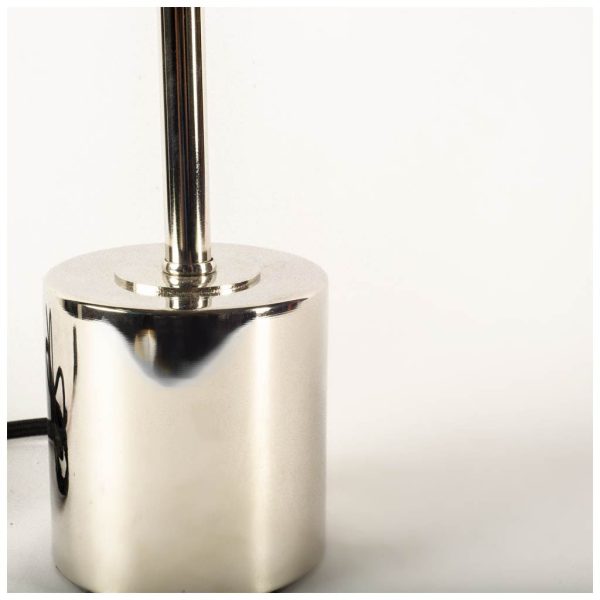 Mooney 17.5H Metallic Silver Metal Shade less Table Lamp 1