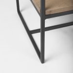 Morris 19.75 L x 15.0W x 72.5H Beige Wood W/Black Metal Frame 4-Tier Shelving Unit