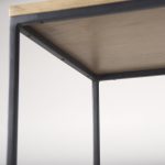 Morris 19.75 L x 15.0W x 72.5H Beige Wood W/Black Metal Frame 4-Tier Shelving Unit