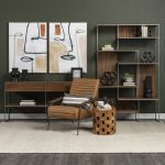 Morris III 47.25 X 15 X 75.5 Brown Wood and Silver Metal Frame 6 Shelf Shelving Unit