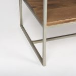 Morris III 47.25 X 15 X 75.5 Brown Wood and Silver Metal Frame 6 Shelf Shelving Unit