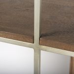 Morris III 47.25 X 15 X 75.5 Brown Wood and Silver Metal Frame 6 Shelf Shelving Unit