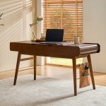 Morris Walnut Sit-Stand Mid-Century Modern Desk with Charging 7 Morris Walnut Sit-Stand Mid-Century Modern Desk with Charging
