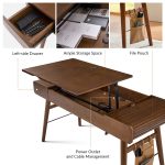 Morris Walnut Sit-Stand Mid-Century Modern Desk with Charging 9 Morris Walnut Sit-Stand Mid-Century Modern Desk with Charging