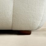 Cream Boucle U-Shaped Mid-Century Modern Corner Sofa