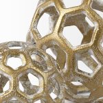 Moyer I (Small) 3L x 3W Gold Metal Hollow Decorative Orb