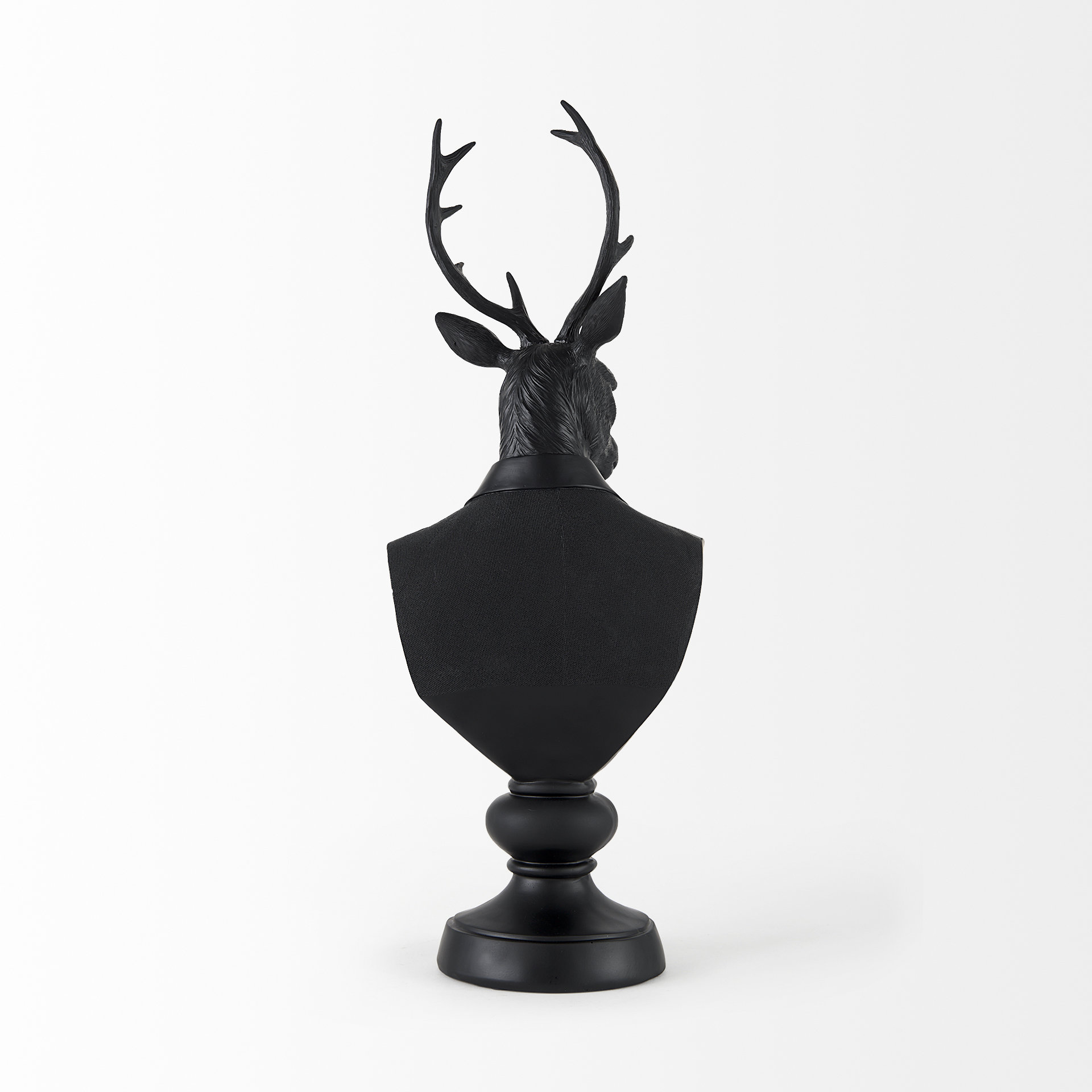 Mozart 8.2L x 6.0W x 22.5H Black Painted Resin Deer Bust 6 Mozart 8.2L x 6.0W x 22.5H Black Painted Resin Deer Bust - Image 6