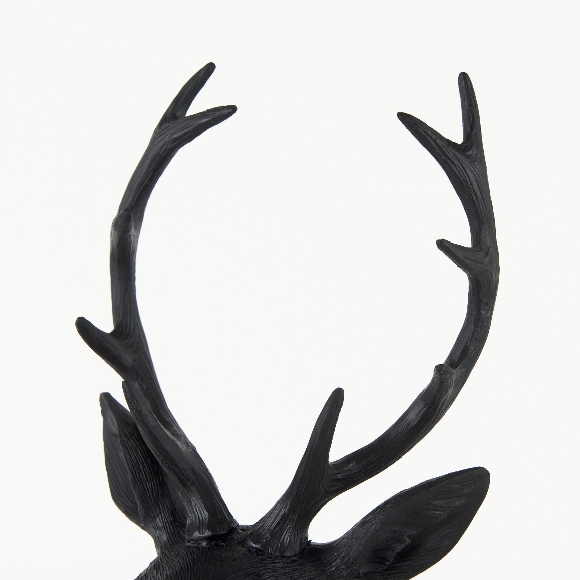 Mozart 8.2L x 6.0W x 22.5H Black Painted Resin Deer Bust 7 Mozart 8.2L x 6.0W x 22.5H Black Painted Resin Deer Bust - Image 7