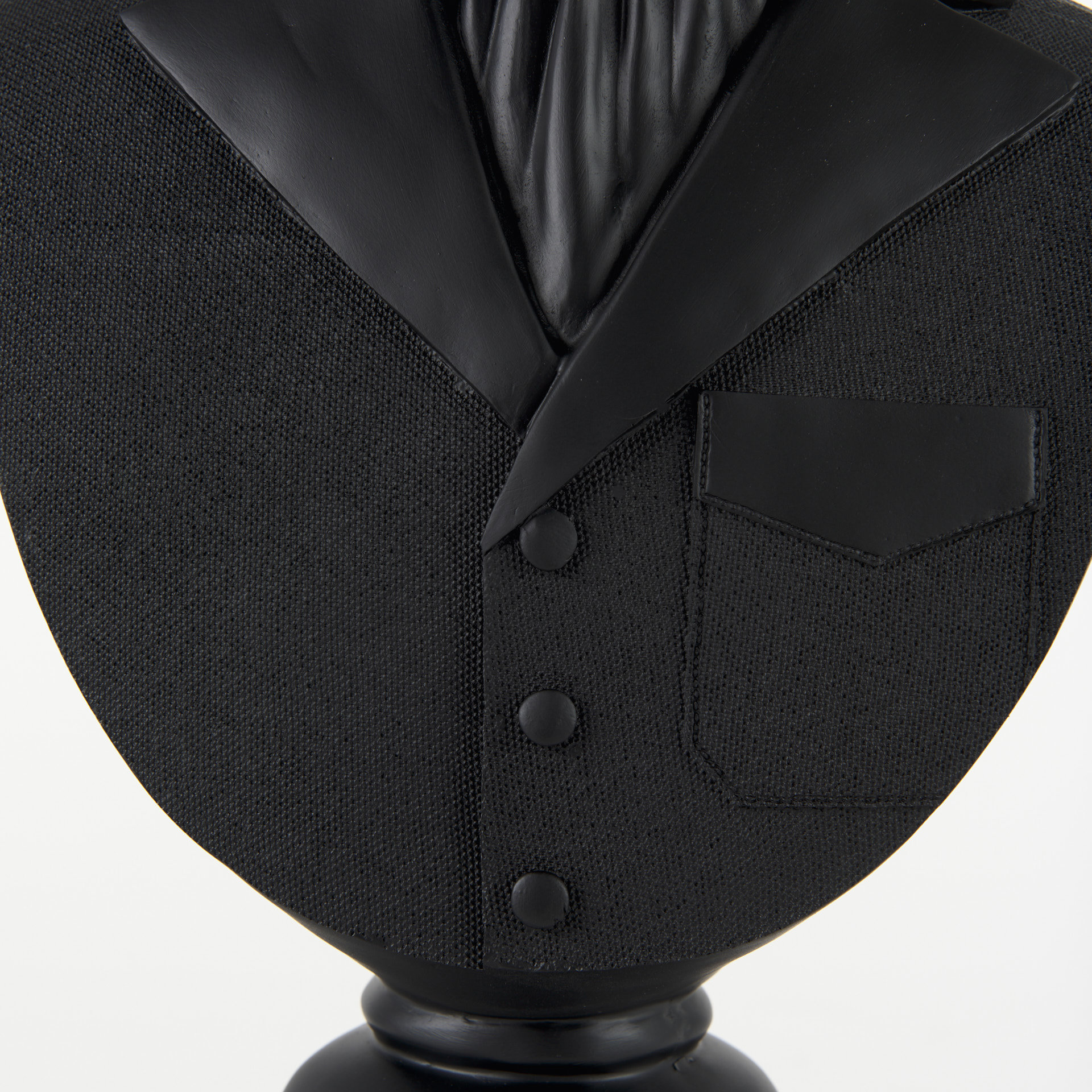 Mozart 8.2L x 6.0W x 22.5H Black Painted Resin Deer Bust 9 Mozart 8.2L x 6.0W x 22.5H Black Painted Resin Deer Bust - Image 9