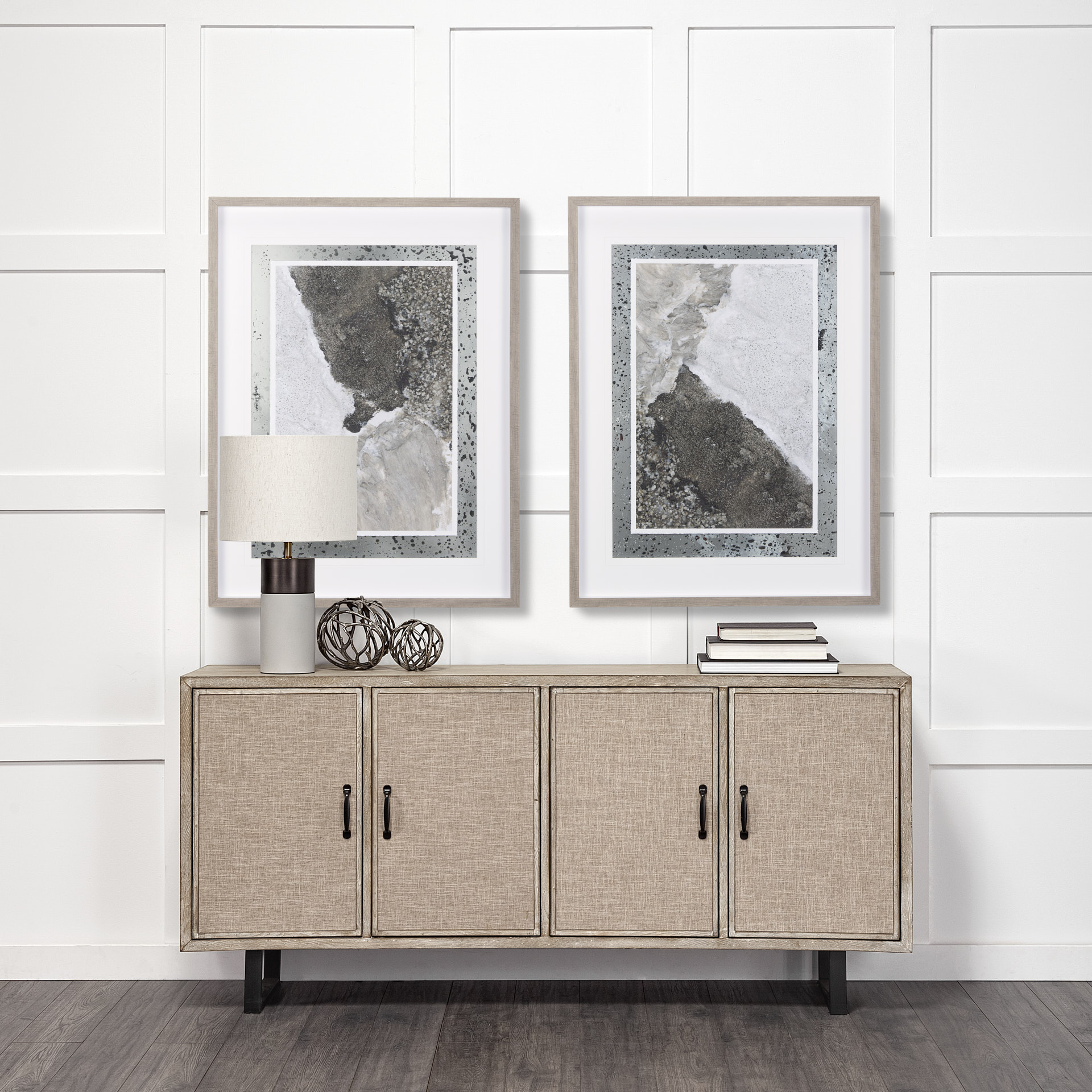 Mudslide IV by Mercana Studio a Hand Embelished Textured Framed Art Print Matted under Glass 2 Mudslide IV by Mercana Studio a Hand Embelished Textured Framed Art Print Matted under Glass - Image 2