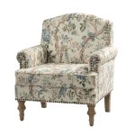 Murray Bird Print Farmhouse Nailhead Trim Accent Armchair 7 Murray Bird Print Farmhouse Nailhead Trim Accent Armchair