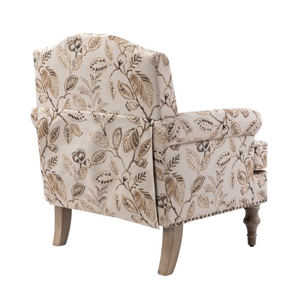 Murray Bird Print Nailhead Trim Farmhouse Accent Chair 2