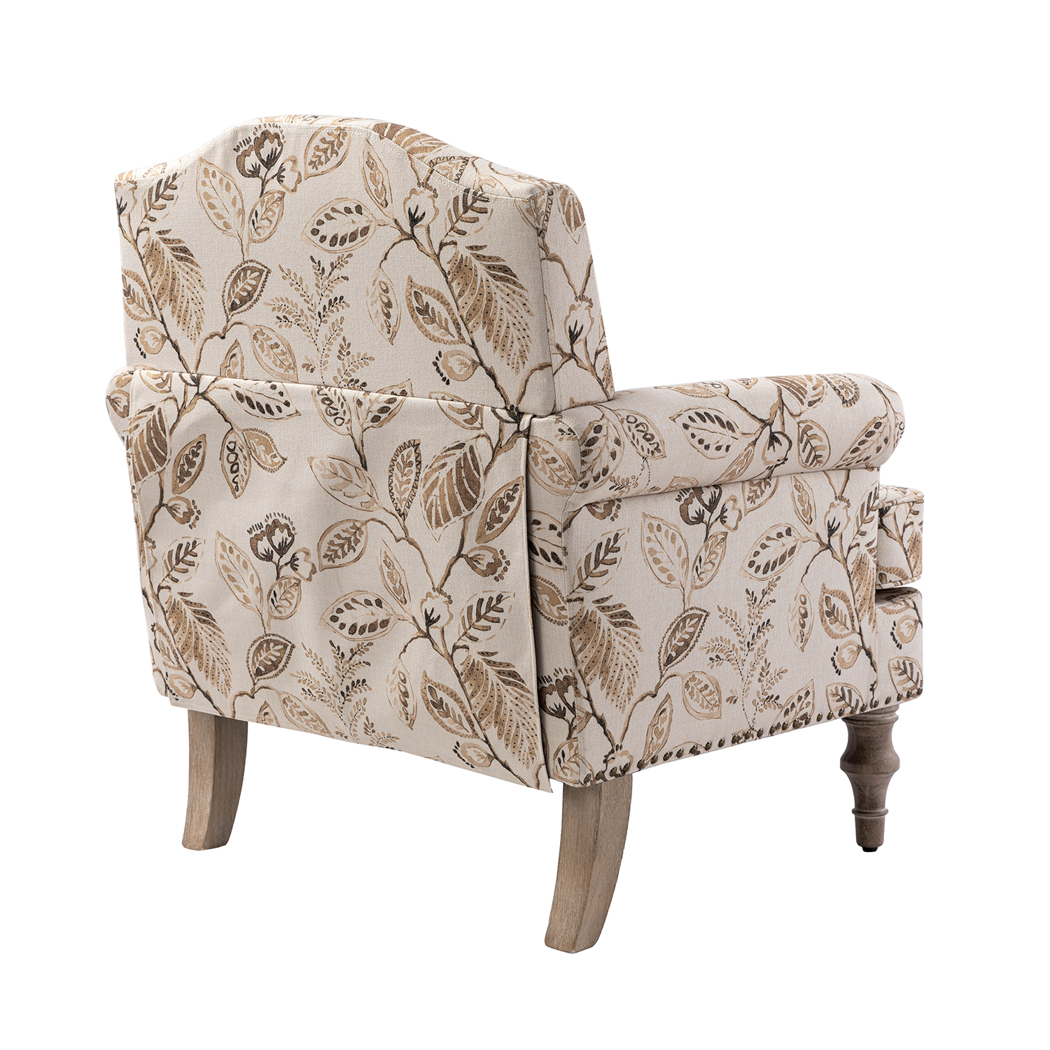 Murray Bird Print Nailhead Trim Farmhouse Accent Chair 3 Murray Bird Print Nailhead Trim Farmhouse Accent Chair - Image 3