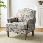 Murray Farmhouse Nailhead Trim Accent Armchair Paisley 6 Murray Farmhouse Nailhead Trim Accent Armchair Paisley