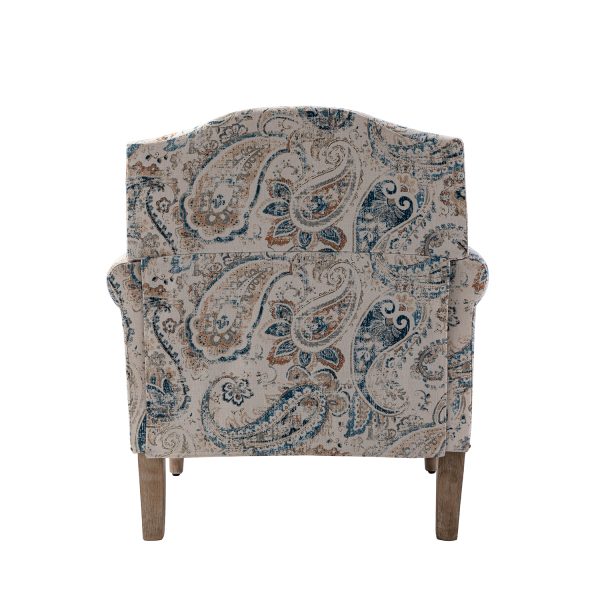 Murray Farmhouse Nailhead Trim Accent Armchair Paisley 3