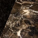 NAVAJO Brown Emperador Marble Coffee Table with Steel Legs 8 NAVAJO Brown Emperador Marble Coffee Table with Steel Legs