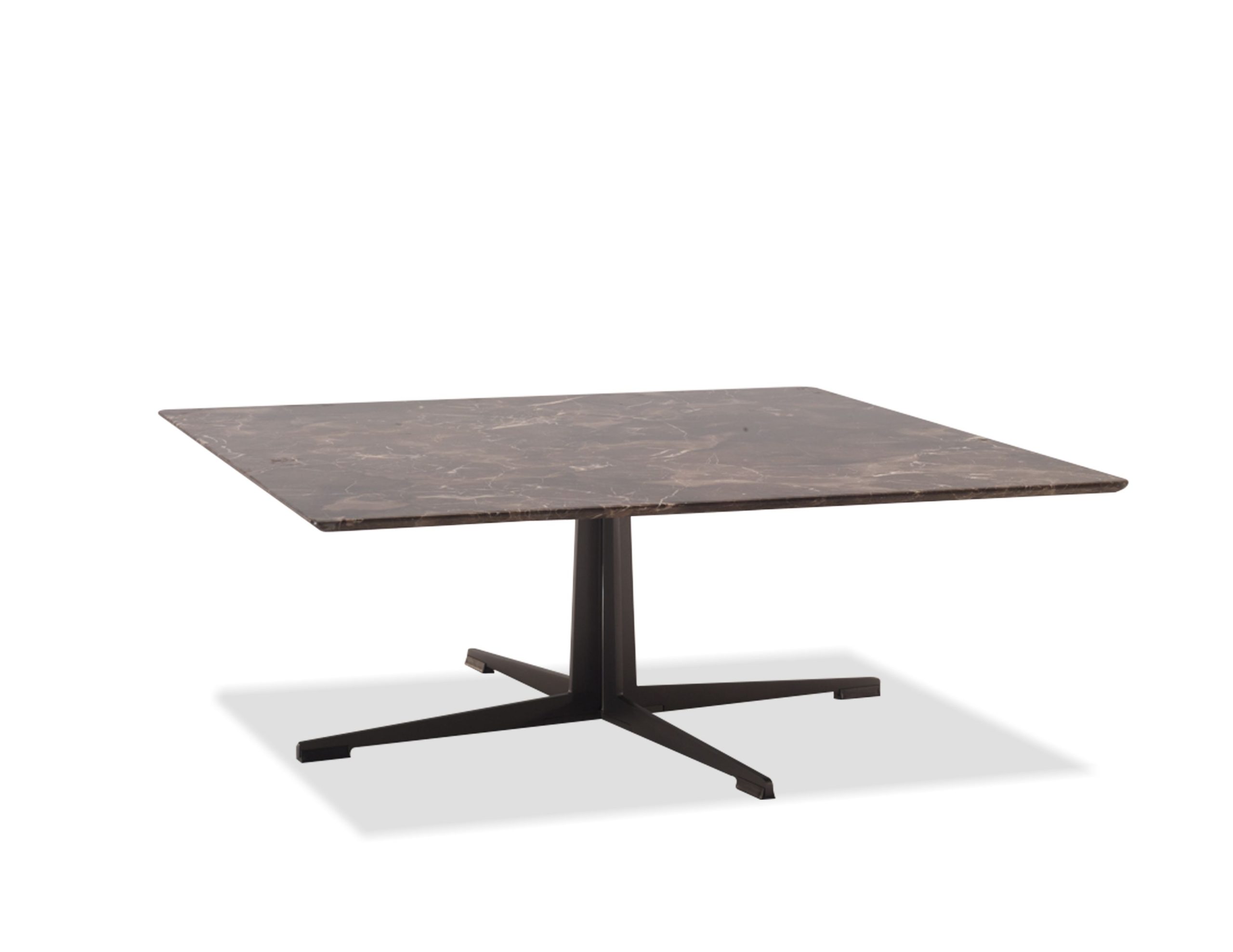 NAVAJO Brown Emperador Marble Coffee Table with Steel Legs 1 NAVAJO Brown Emperador Marble Coffee Table with Steel Legs