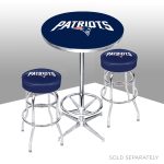 NE Patriots Chrome Pub Table with Leg Levelers