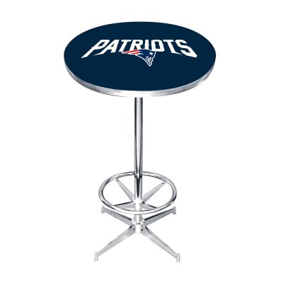 NE Patriots Chrome Pub Table with Leg Levelers
