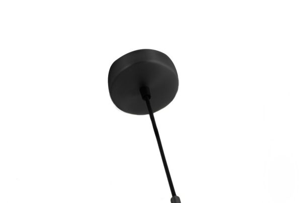 NEBULA Black 2 Arm Pendant Lamp with White Glass 4
