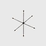 NEBULA Black 3-Arm Pendant Lamp with White Glass