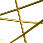 NEBULA Brass 3-Arm Pendant Lamp with White Glass