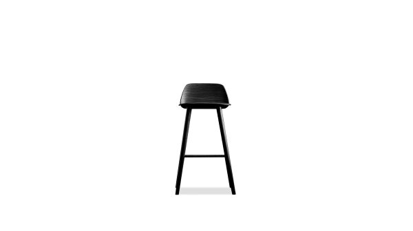 NISA Counter Stool Solid Oak Frame Black Oak 2