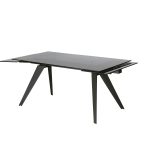 NOIRE Smoke Grey Glass Double Extension Dining Table 8 NOIRE Smoke Grey Glass Double Extension Dining Table