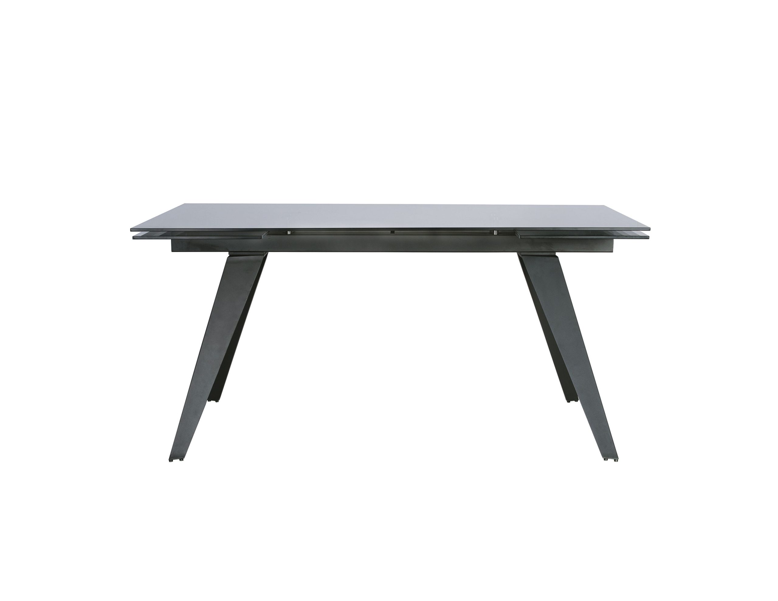NOIRE Smoke Grey Glass Double Extension Dining Table 3 NOIRE Smoke Grey Glass Double Extension Dining Table - Image 3