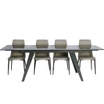 NOIRE Smoke Grey Glass Double Extension Dining Table 10 NOIRE Smoke Grey Glass Double Extension Dining Table