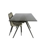 NOIRE Smoke Grey Glass Double Extension Dining Table 11 NOIRE Smoke Grey Glass Double Extension Dining Table
