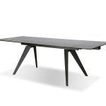 NOIRE Smoke Grey Glass Double Extension Dining Table 7 NOIRE Smoke Grey Glass Double Extension Dining Table