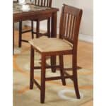 Faux Marble Counter Height Dining Set with Padded Stools (5-Piece)